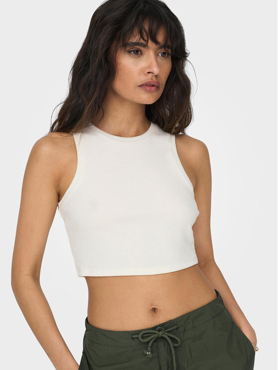 ONLY ONLY Top Vilma 15282771 Blanco Slim Fit