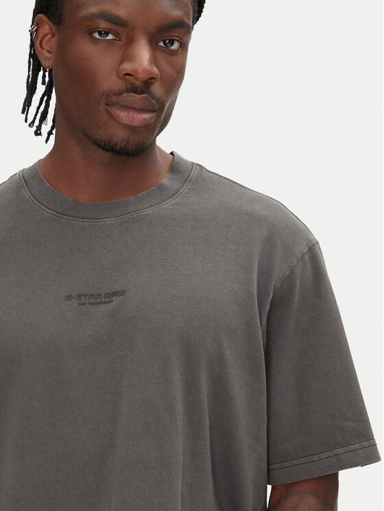G-Star Raw G-Star Raw Marškinėliai Overdyed D24780-C756 Juoda Boxy Fit