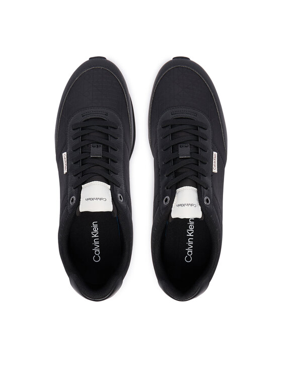 Calvin Klein Sneakersy Calvin Klein Retro Runner T Lth Aop Ny HM0HM02213 Čierna