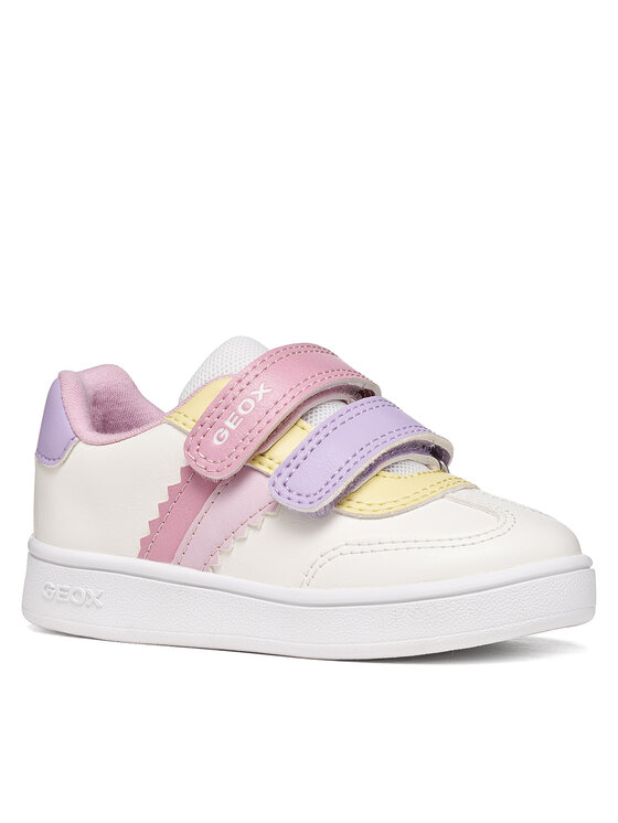 Geox Snīkeri Geox B Eclyper Girl B665MA 000BC C1R8Z Balts
