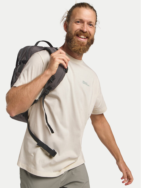 Jack Wolfskin Jack Wolfskin Marškinėliai Essential 1808382 Écru Regular Fit