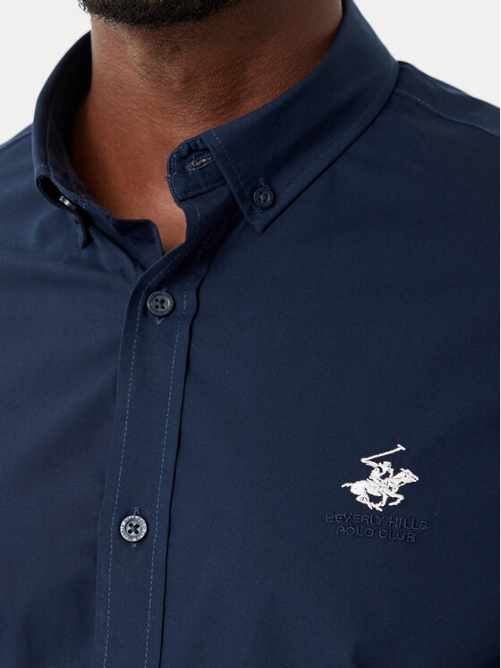 Beverly Hills Polo Club Beverly Hills Polo Club Camisa P-SS26M-BRASS Azul marino Regular Fit