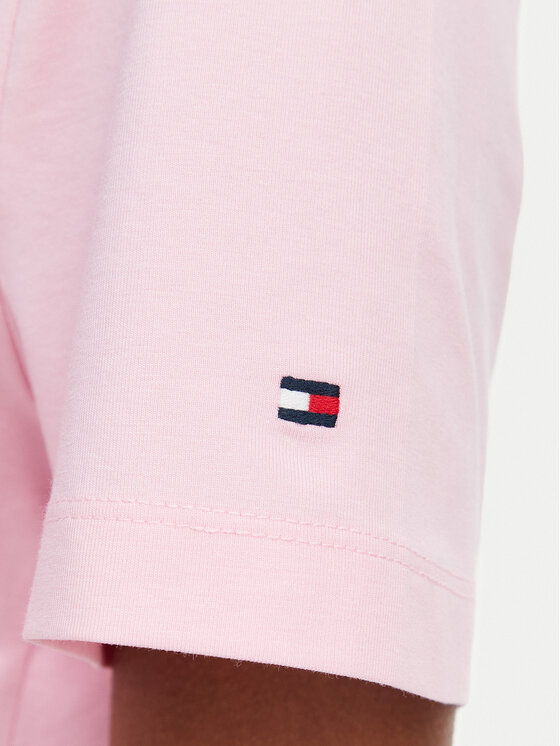 Tommy Hilfiger Tommy Hilfiger Camiseta Th Script WW0WW49941 Rosa claro Regular Fit