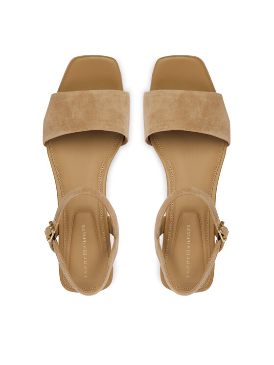 Tommy Hilfiger Sandale Tommy Hilfiger Suede Wrapped Mid Wedge FW0FW09235 Maro
