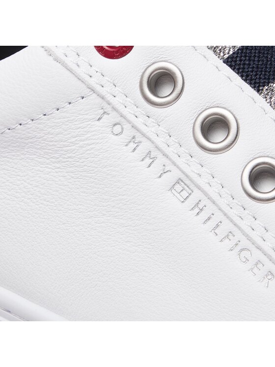 Tommy Hilfiger Laisvalaikio batai Tommy Hilfiger Tommy Elastic Essential Sneaker FW0FW03707 Balta
