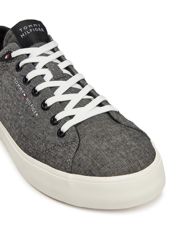 Tommy Hilfiger Гуменки Tommy Hilfiger Th Hi Vulc Low Core Chambray FM0FM05389 Сив