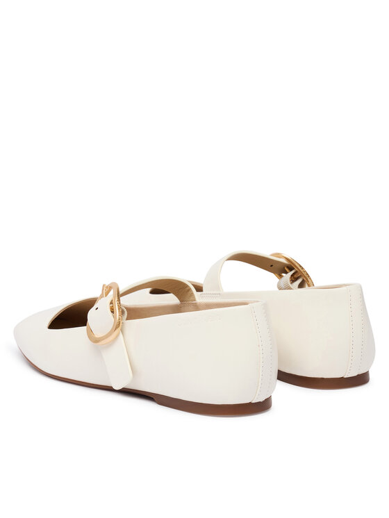 Calvin Klein Μπαλαρίνες Calvin Klein HW0HW03037 Λευκό