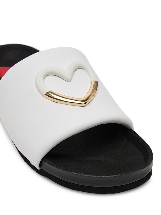 LOVE MOSCHINO Natikači LOVE MOSCHINO JA28283G1MIE0100 Bela