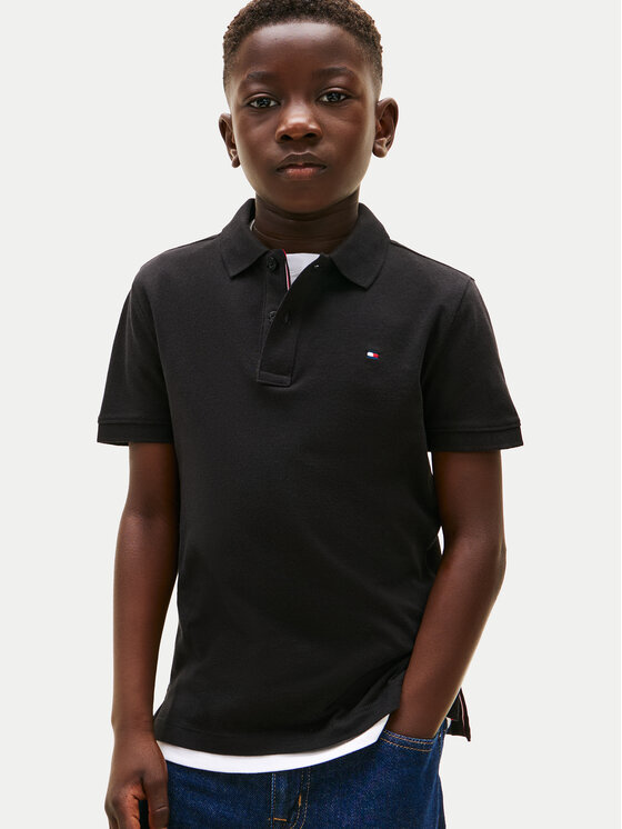 Tommy Hilfiger Tommy Hilfiger Polo Flag KB0KB09103 Negro Regular Fit