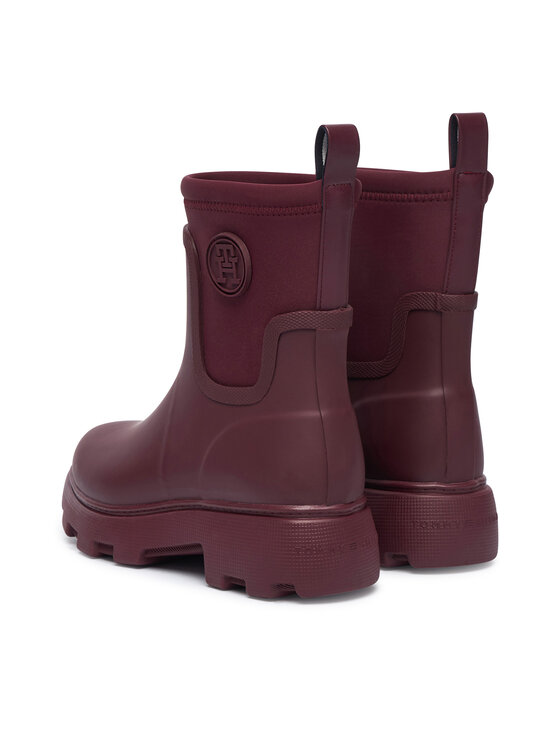 Tommy Hilfiger Wellington Tommy Hilfiger Th Stamp Warm Ankle Rain Boot FW0FW09544 Bordeaux
