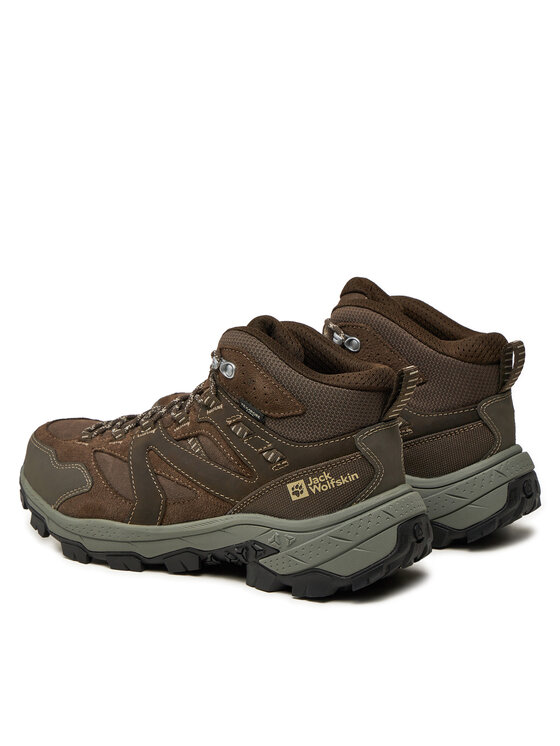 Jack Wolfskin Pārgājienu apavi Jack Wolfskin Vojo Tour Lt Texapore Mid M A62074 Brūns