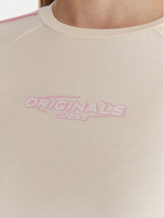 Guess Guess Camiseta W6RI39 KCBF1 Écru Regular Fit