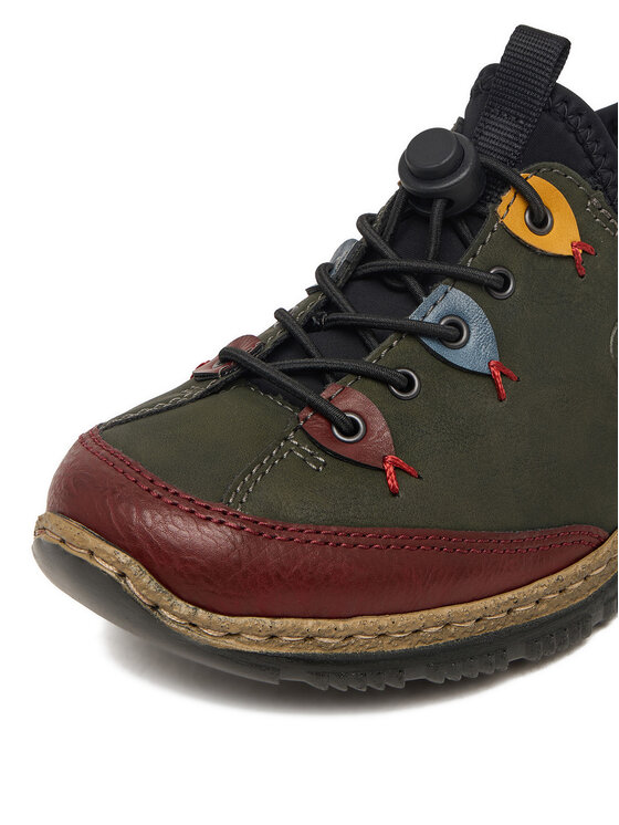 Rieker Półbuty Rieker CEO-N3271-54 Zielony ciemny
