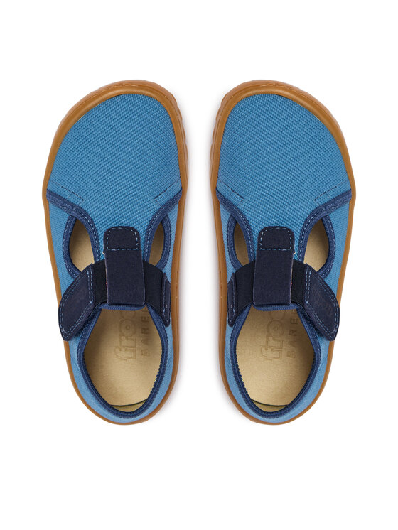 Froddo Papuci de casă Froddo Barefoot Canvas T-Bar G1700439-1 S Albastru