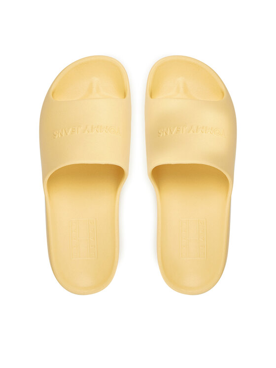 Tommy Jeans Klapki Tommy Jeans Tjw Chunky Pool Slide Ess EN0EN02879 Żółty