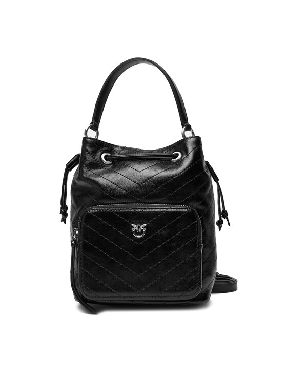 PINKO Geantă PINKO Cargo Bucket Vitello Al 25-26 PLTT 105112 A2JC Negru