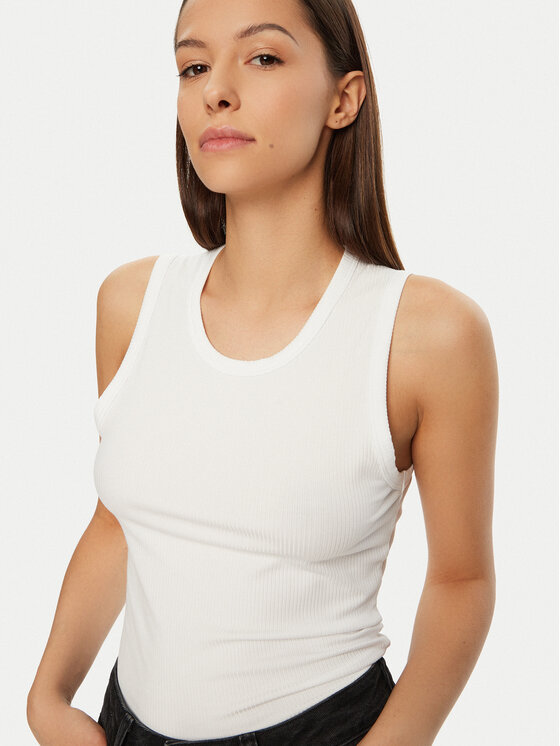Calvin Klein Calvin Klein Top K20K208054 Blanco Slim Fit