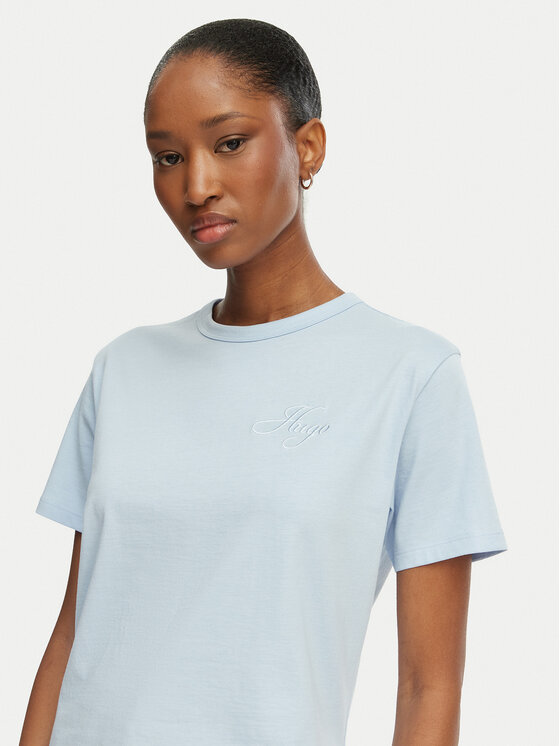 HUGO HUGO Camiseta Damacia_7 50561233 Azul claro Regular Fit