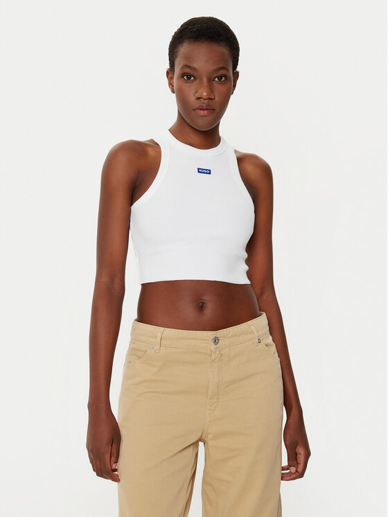 HUGO HUGO Топ Baby 50511450 Білий Slim Fit