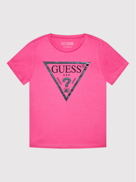 Guess Guess Футболка K73I56 K8HM0 Рожевий Regular Fit