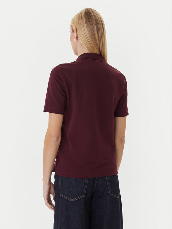 Tommy Hilfiger Tommy Hilfiger Polo Gold Crest WW0WW47315 Guinda/burdeos Regular Fit