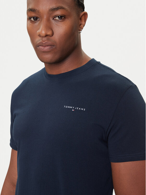 Tommy Jeans Tommy Jeans Póló Linear Chest DM0DM21780 Sötétkék Slim Fit