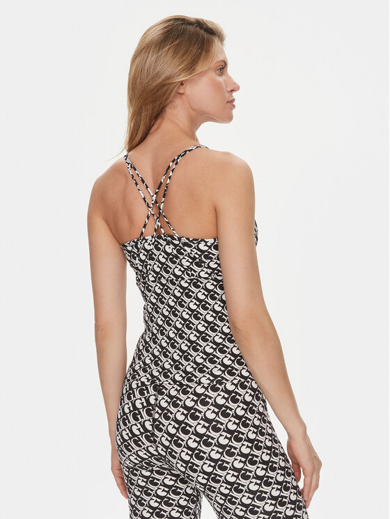 Guess Guess Топ V3GP01 MC03W Чорний Slim Fit