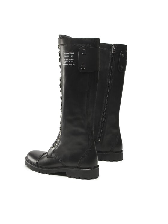 Zadig & Voltaire Kozaki Zadig & Voltaire Joe Boot Smooth Cowskin SWCT00101 Czarny