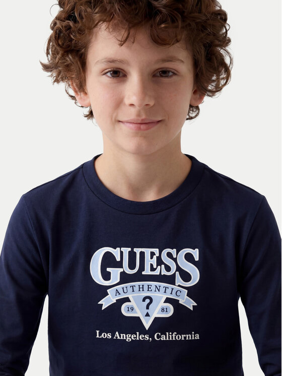 Guess Guess Blusa N6YI12 K3800 Blu scuro Regular Fit