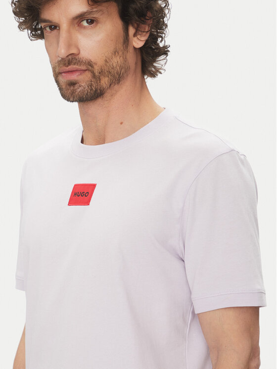HUGO HUGO Футболка Diragolino212 50447978 Фіолетовий Regular Fit