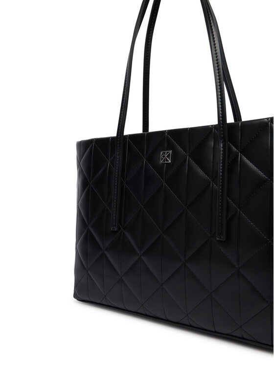 Calvin Klein Torebka Calvin Klein Quilted Small Tote LV04F3325G Czarny