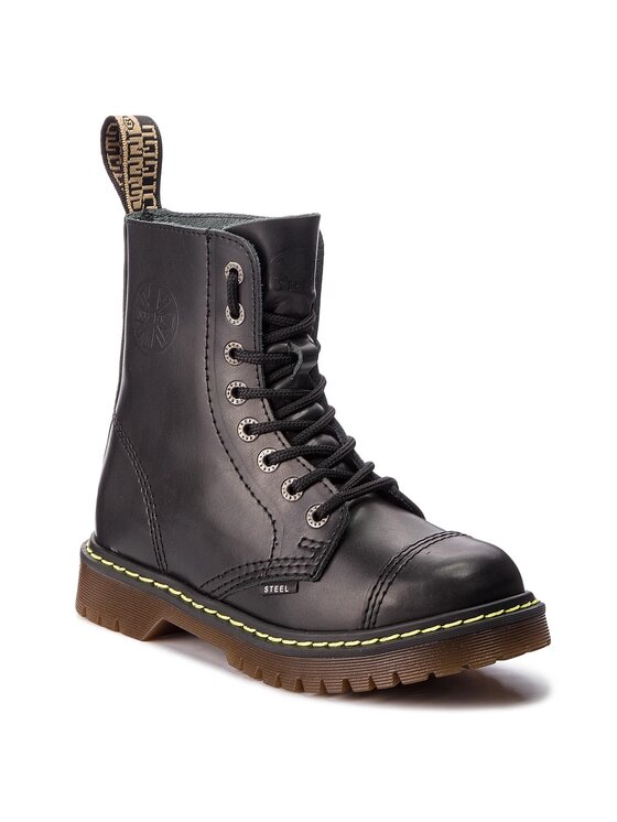 Steel Botas de combate Steel 113/AL/B Negro