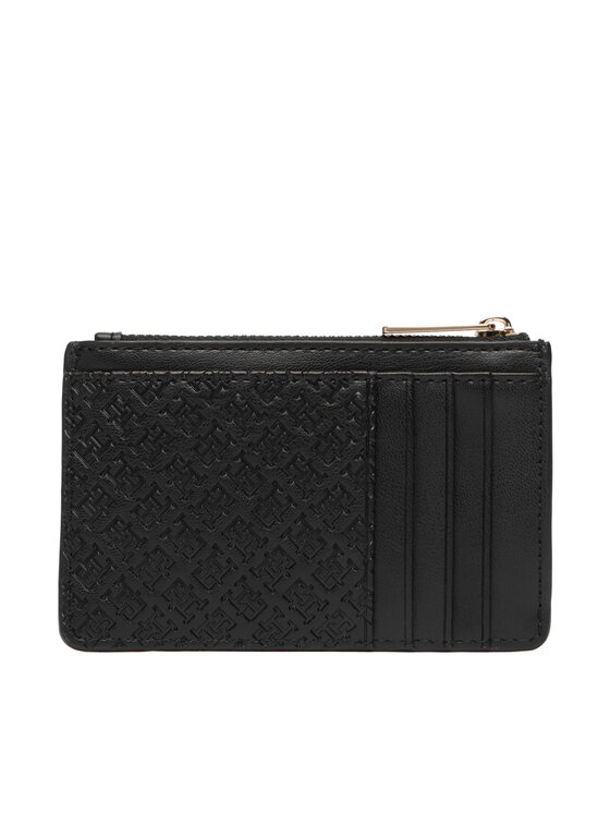 Tommy Hilfiger Bankkártya tartó Tommy Hilfiger Th Icon Long Cc Holder Mono AW0AW19166 Fekete