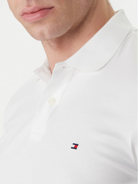 Tommy Hilfiger Tommy Hilfiger Polo MW0MW42743 Blanco Slim Fit