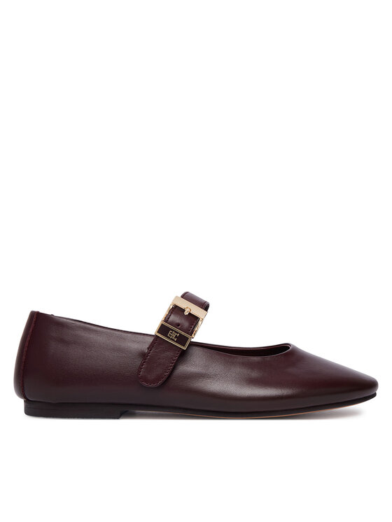 Tommy Hilfiger Balerinos Tommy Hilfiger Buckle Leather Ballerina FW0FW09684 Ruda