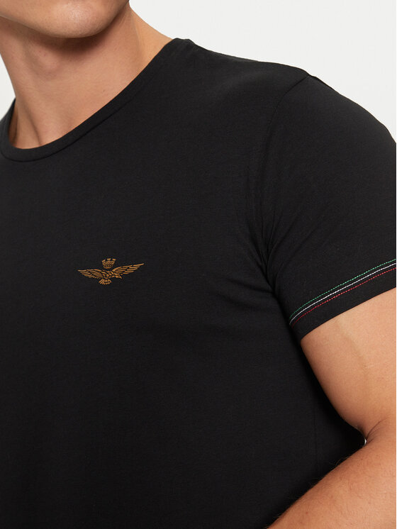 Aeronautica Militare Aeronautica Militare Camiseta AM1UTI003 Negro Regular Fit