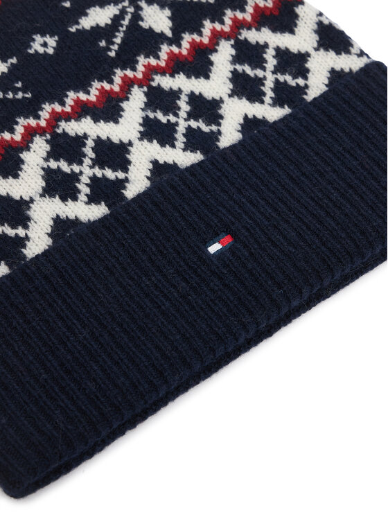 Tommy Hilfiger Čiapka Tommy Hilfiger Th Flag Fairisle AM0AM14860 Tmavomodrá