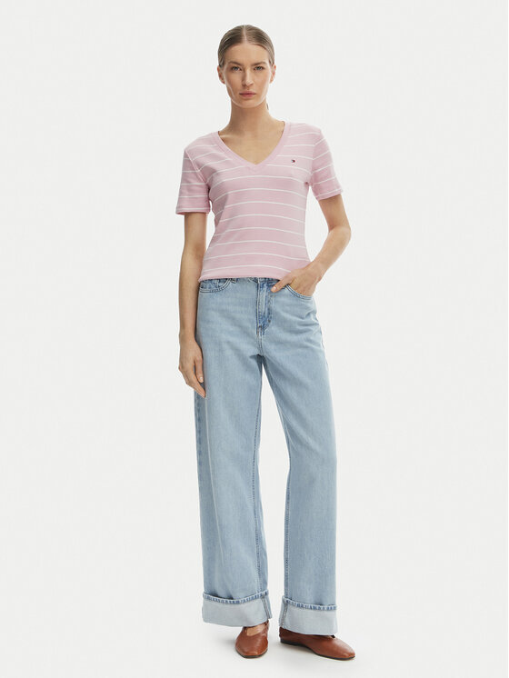 Tommy Hilfiger Tommy Hilfiger Camiseta New Cody WW0WW40584 Rosa Slim Fit