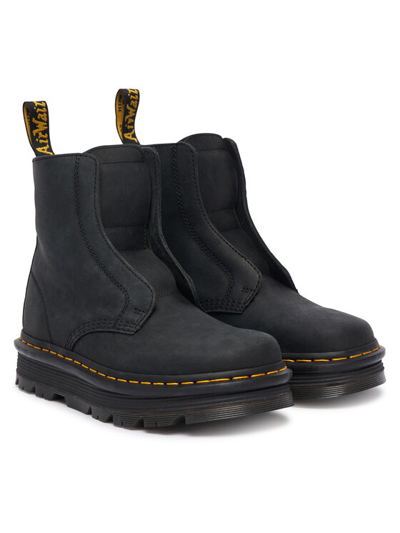 Dr. Martens Botine Dr. Martens Zebzag Laceless Black Wyoming DM42653001 Negru