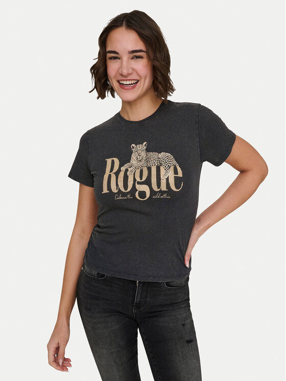 ONLY ONLY Camiseta Lucy 15346760 Negro Regular Fit