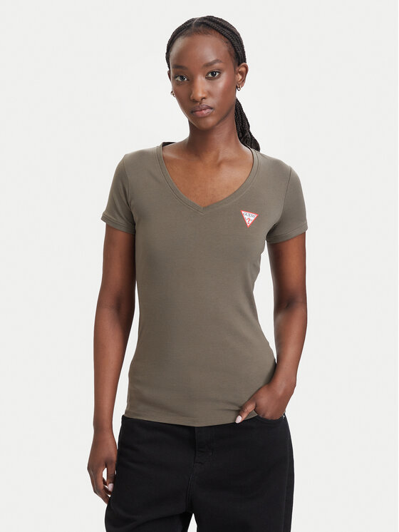 Guess Guess Camiseta W2YI45 J1314 Caqui Slim Fit