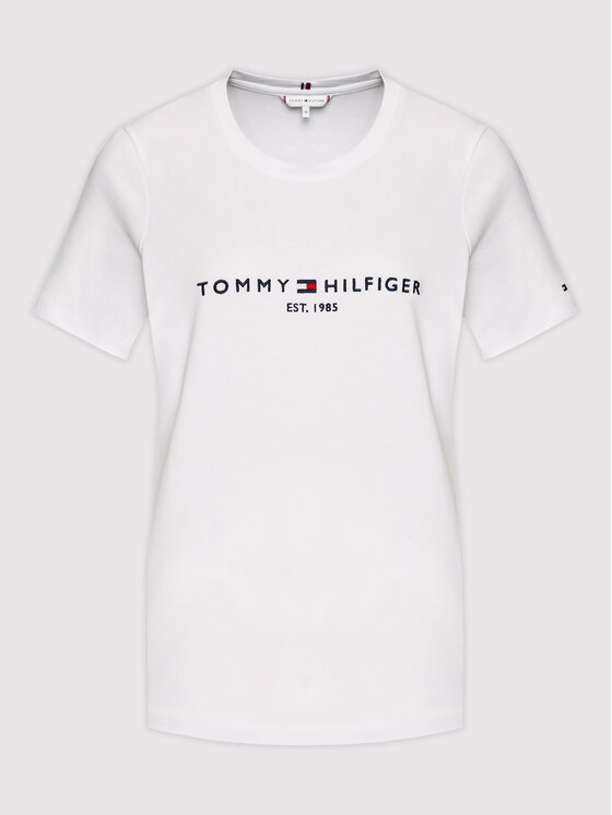 Tommy Hilfiger Tommy Hilfiger Majica Heritage C-Nk WW0WW31999 Bela Regular Fit
