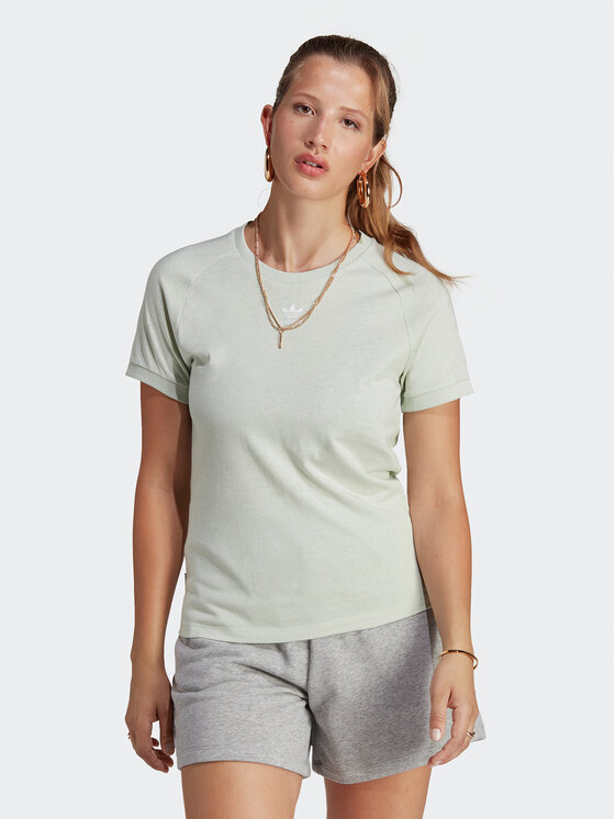 adidas adidas Футболка Essentials+ Made with Hemp T-Shirt HA7151 Зелений Slim Fit