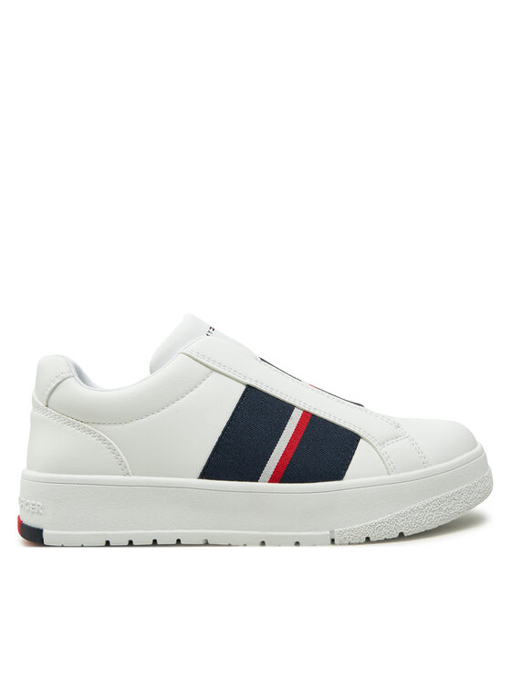 Tommy Hilfiger Sneakersy Tommy Hilfiger Low Cut Sneaker T3X9-33858-1355 S Biela