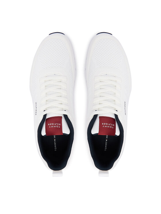 Tommy Hilfiger Sneakers Tommy Hilfiger Light Knitted Hilfiger Runner FM0FM06010 Bianco