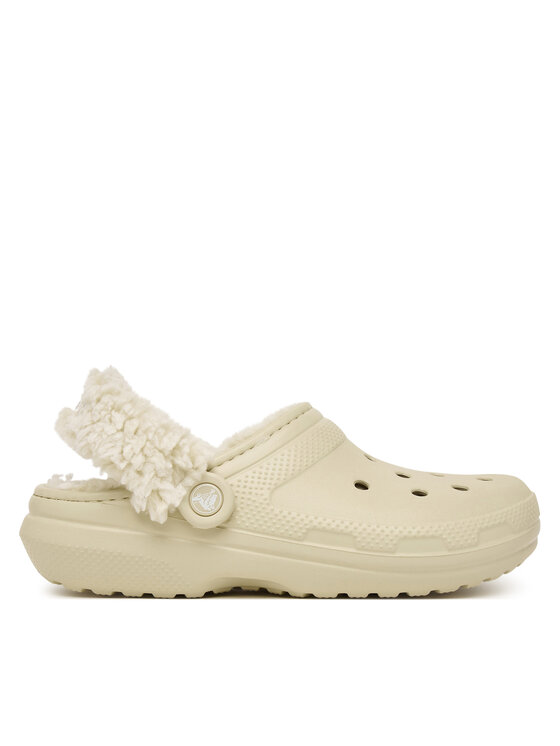 Crocs Pantoletten Crocs Classic Fleece Lined Clog Quartz 211396 Beige