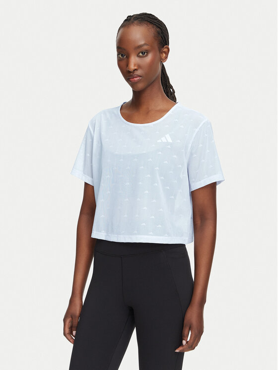 adidas adidas Majica Strength Essentials Workout Boxy Mesh KT3828 Bela Relaxed Fit