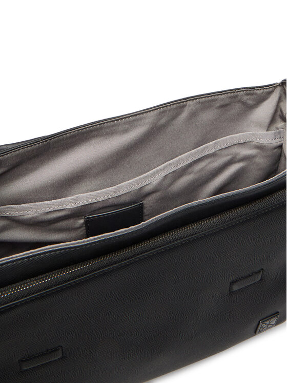Calvin Klein Crossover torbica Calvin Klein Emblem Hw Flap Messenger LV04D3299G Crna