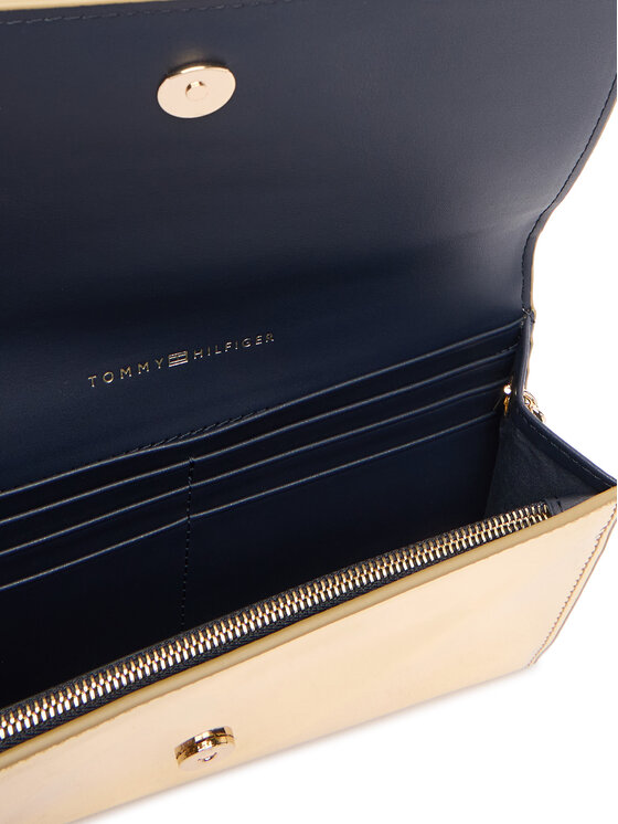 Tommy Hilfiger Kabelka Tommy Hilfiger Icon Flap W/Chain Met AW0AW17959 Zlatá