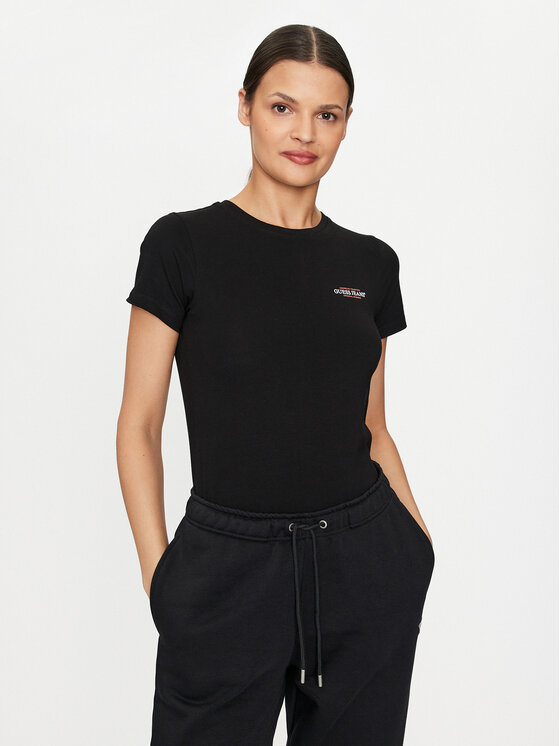 Guess Jeans Guess Jeans Majica W4YI02 J1314 Črna Slim Fit